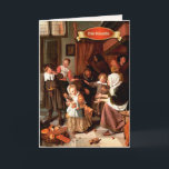 Frohe weihnachten. Christmas Card in German Feiertagskarte<br><div class="desc">Frohe Weihnachten. Fine Art personalisierbare Weihnachtsgrüße-Karte in Deutsch. "Das Fest des hl. Nikolaus",  Teil des Gemäldes,  um 1663. Künstler: Jan Steen. Matching Karten,  Favoriten und Geschenke in der Weihnachts- und Neujahrskategorie / Fine Art Kategorie unseres Stores.</div>