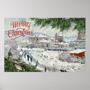 Frohe Weihnachten. Claude Monet Poster