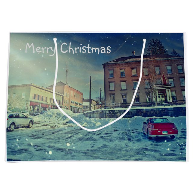 Frohe Weihnachten Collinsville Große Geschenktüte (Vorderseite)