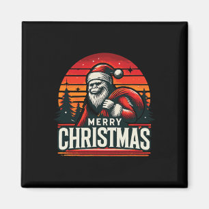 Frohe Weihnachten Cool Santa Bigfoot Ho! Ho! Ho! Magnet