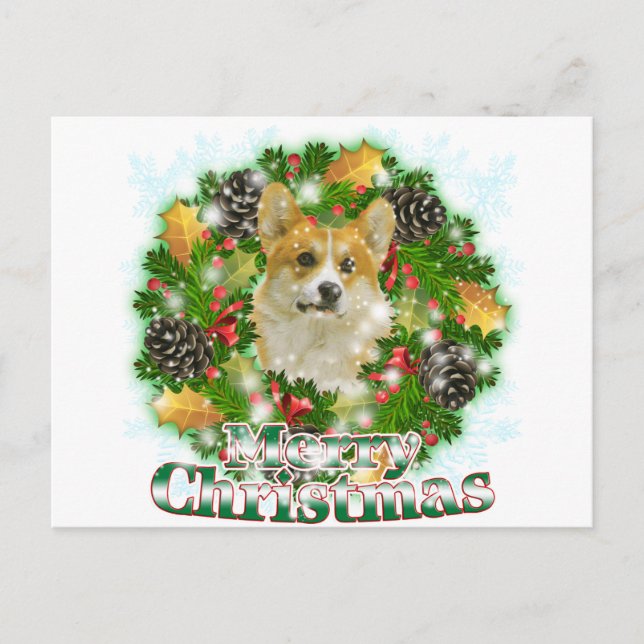 Frohe Weihnachten Corgi (Vorderseite)