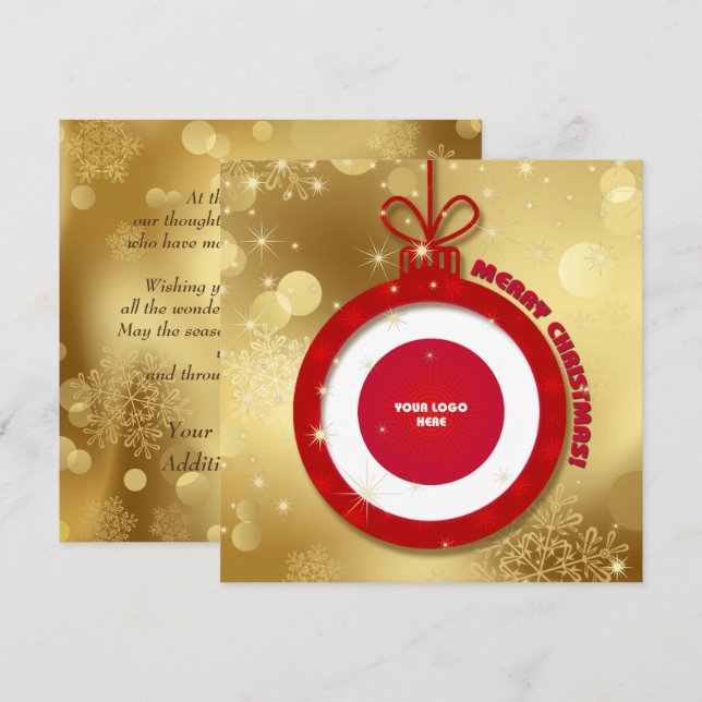 Frohe Weihnachten. Corporate Cards für benutzerdef Einladung (Vorne/Hinten)