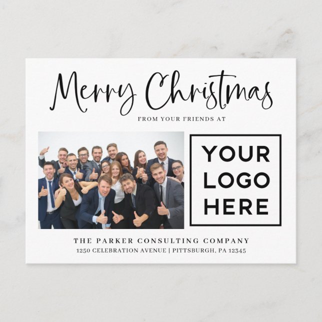 Frohe Weihnachten | Corporate Foto und Ihr Logo (Vorderseite)