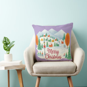Frohe Weihnachten Cozy Winter Holiday Wurfkissen Kissen