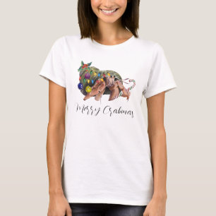 Frohe Weihnachten Crabmas Hermit Crab Crustacean T-Shirt