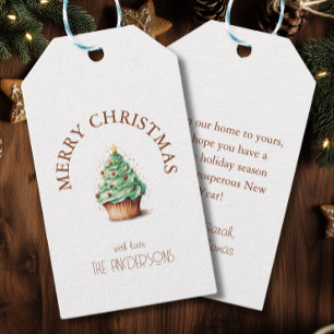 Frohe Weihnachten! Cupcake-Christmas-Tree Geschenkanhänger