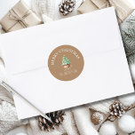 Frohe Weihnachten! Cupcake-Christmas-Tree Runder Aufkleber<br><div class="desc">Kundenspezifisch "Frohe Weihnachten!" Cupcake-Christmas-Tree Classic Round Sticker</div>