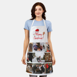 Frohe Weihnachten Custom 9 Foto Collage Urlaub Schürze