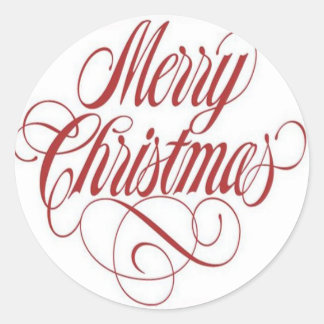 Frohe Weihnachten! Custom Large Round Aufkleber