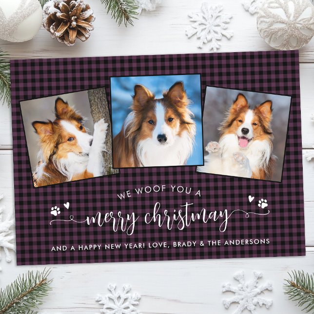 Frohe Weihnachten Custom Pflaume Spaß Dog FotoColl (Von Creator hochgeladen)