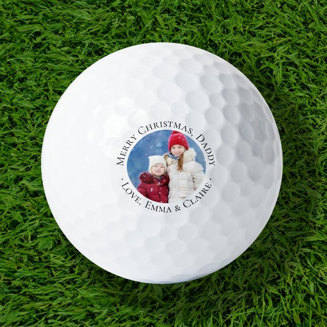 Frohe Weihnachten Daddy Custom Foto Golfball (Von Creator hochgeladen)