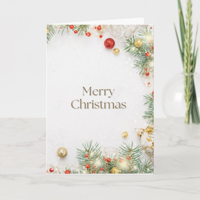 Frohe Weihnachten Dankeskarte (Vorderseite)