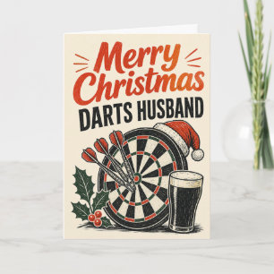 Frohe Weihnachten Darts Ehemann Karte