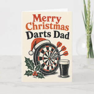 Frohe Weihnachten Darts Papa Karte