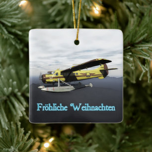 Frohe Weihnachten - de Havilland DH3-C Otter Keramikornament