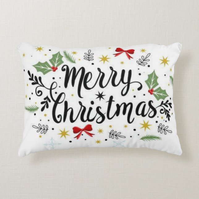Frohe Weihnachten Dekokissen (Vorderseite)