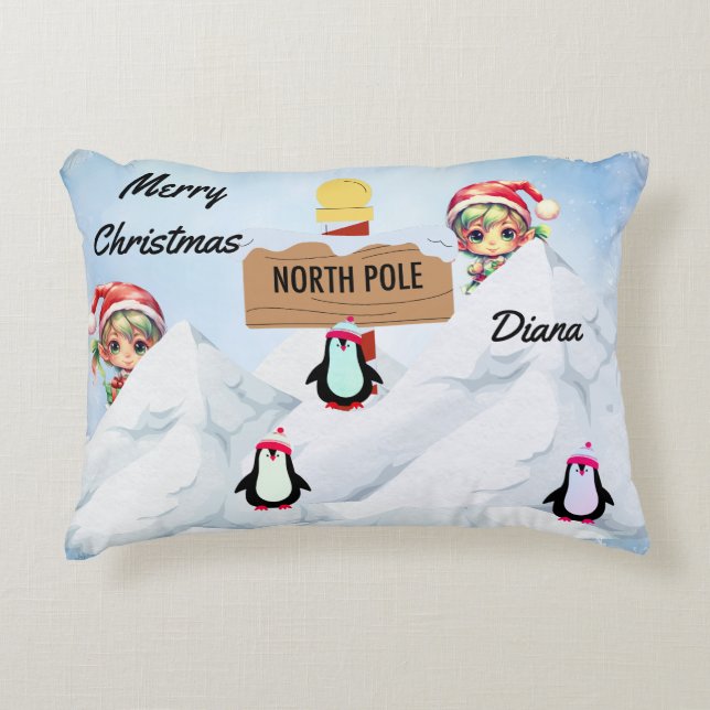 Frohe Weihnachten Dekokissen (Vorderseite)
