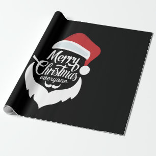 Frohe Weihnachten Der Weihnachtsmann sagt frohe Geschenkpapier
