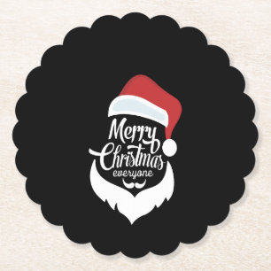 Frohe Weihnachten Der Weihnachtsmann sagt frohe Untersetzer