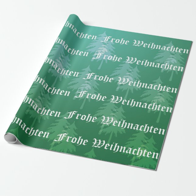 Frohe Weihnachten - deutsche frohe Weihnachten Geschenkpapier (Ungerollt)
