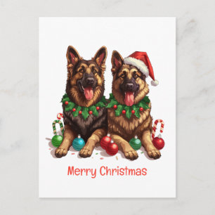 Frohe Weihnachten Deutsche Schäferhunde