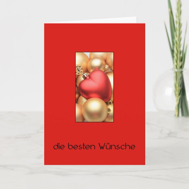 Frohe Weihnachten Deutsche Weihnachtskarte (Vorderseite)