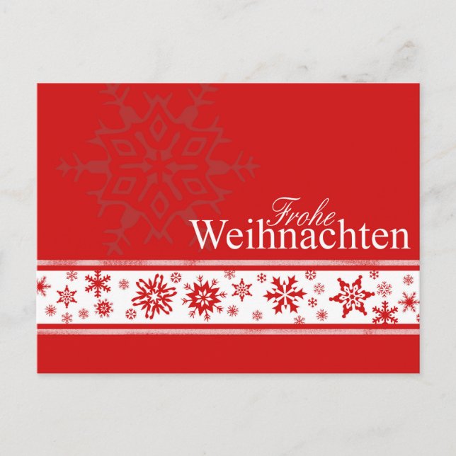 Frohe Weihnachten Deutsche Weihnachtskarte (Vorderseite)