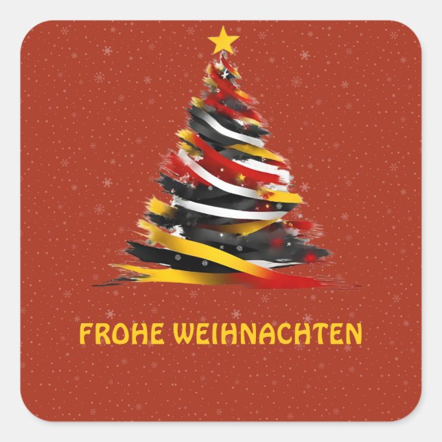 FROHE WEIHNACHTEN DEUTSCHER STICKER (Vorderseite)