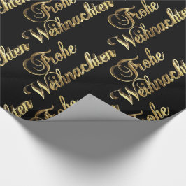 Frohe Weihnachten deutsches Weihnachtsschwarzes Geschenkpapier