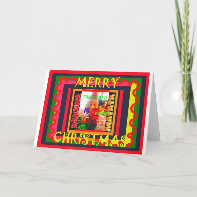 Frohe Weihnachten Die Welt um mich ist froh, zu ha (Vorderseite)