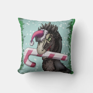 Frohe Weihnachten Dinosaur Kissen