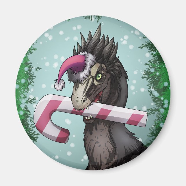 Frohe Weihnachten Dinosaur Magnet (Vorne)