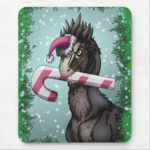 Frohe Weihnachten Dinosaur Mousepad