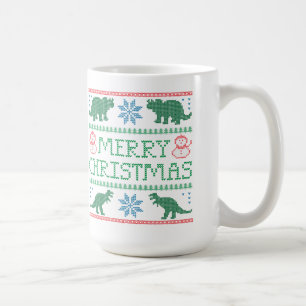 Frohe Weihnachten Dinosaurier Ugly Sweater für Kin Kaffeetasse