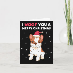 Frohe Weihnachten dir Französische Bulldogge Hunde Karte