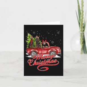 Frohe Weihnachten Doberman Hunde Lover Santa Reind Karte