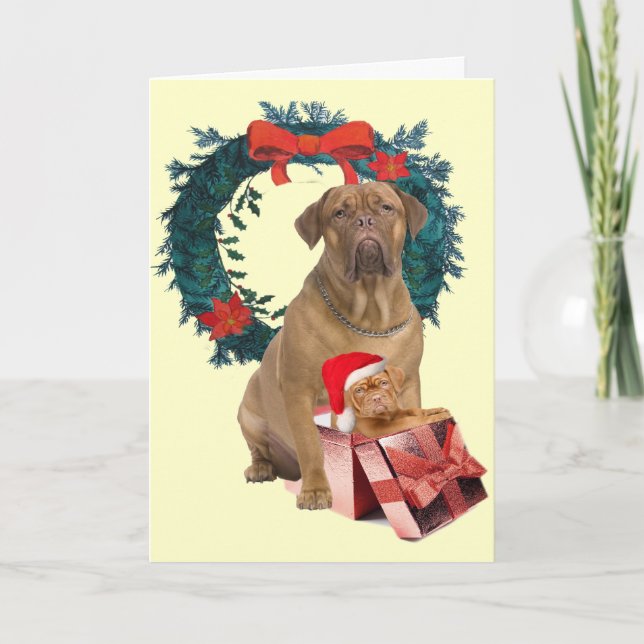 Frohe Weihnachten Dogue De Bordeaux (Vorderseite)