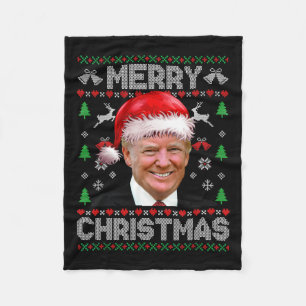 Frohe Weihnachten Donald Trump Weihnachtsfamilie X Fleecedecke