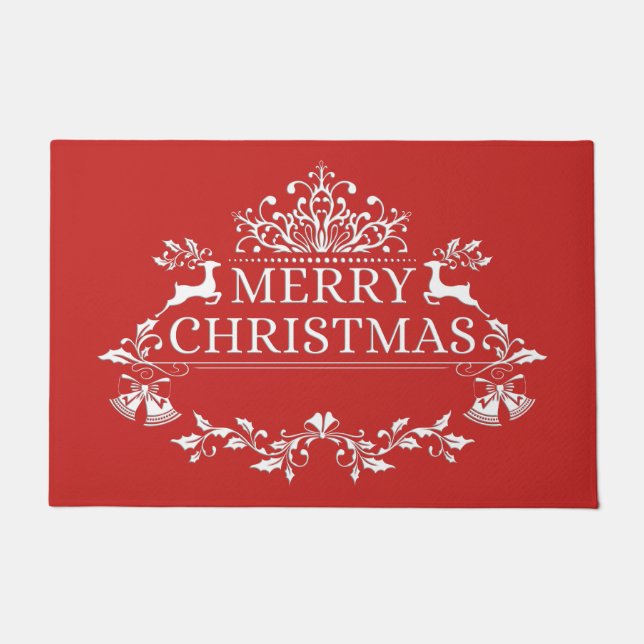 Frohe Weihnachten Doormat Fußmatte (Vorderseite)