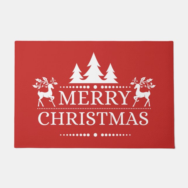 Frohe Weihnachten Doormat Fußmatte (Vorderseite)