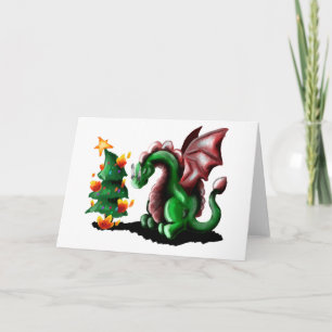 Frohe Weihnachten Drache Karte