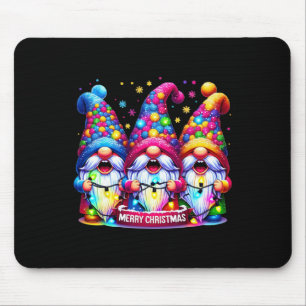 Frohe Weihnachten Drei Gnomes Xmas Familie Männer Mousepad