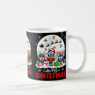 Frohe Weihnachten Drei Santa Elf Reindeer Irish Se Kaffeetasse