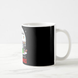 Frohe Weihnachten Drei Santa Elf Rentier Pit Bulls Kaffeetasse