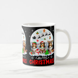 Frohe Weihnachten Drei Weihnachtsmänner Rentiere S Kaffeetasse