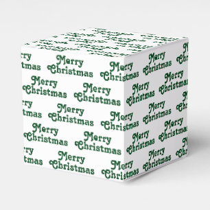 "Frohe Weihnachten" dunkelgrüne weiße Weihnachts Geschenkschachtel