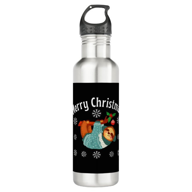 Frohe Weihnachten Edelstahlflasche (Vorderseite)