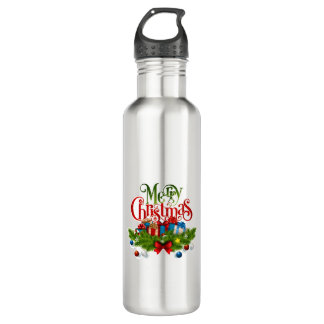 frohe Weihnachten Edelstahlflasche