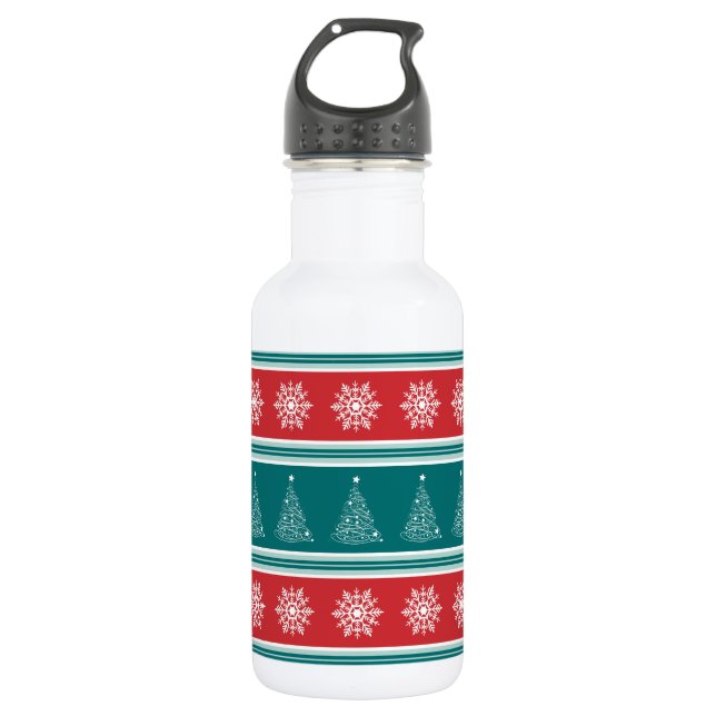 Frohe Weihnachten Edelstahlflasche (Vorderseite)