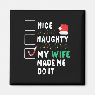 Frohe Weihnachten Ehemann Nice Naughty Meine Ehefr Magnet